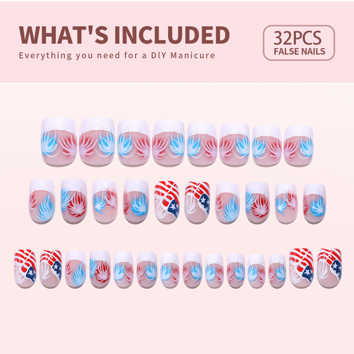 Gel Press On Nails 16 Sizes-32 Pcs Kit X004NQ5T2R