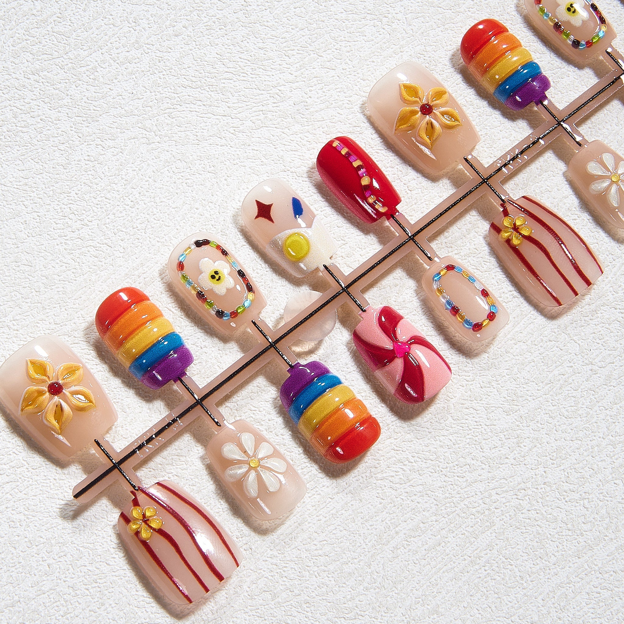 15 Sizes-30 Pcs 3D Press On nails TK3D-T602